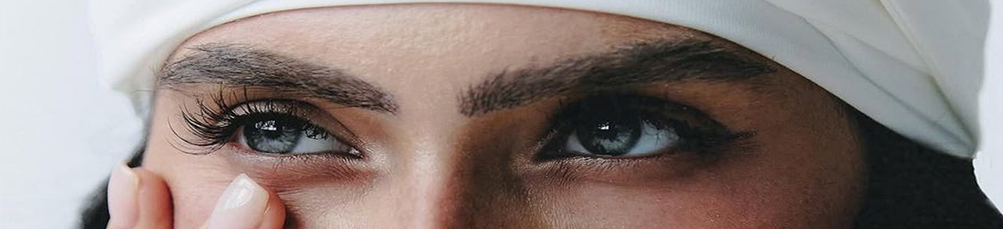 Close-up of eyes and brows, care and confidence